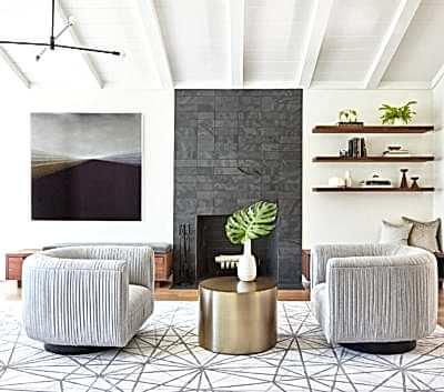 Mid-century modern remodel and interior design of San Francisco Bay Area home