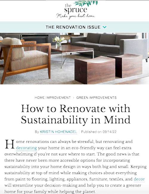Sustainable home design tips by Bay Area interior designers